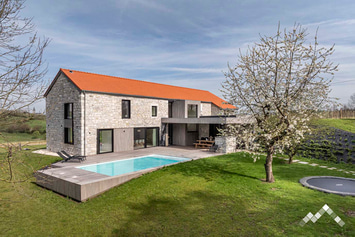 Villa de luxe situé au calme à Limbourg pour 10 adultes et 4 enfants avec piscine, sauna, barbecue, jeux intérieurs et extérieurs